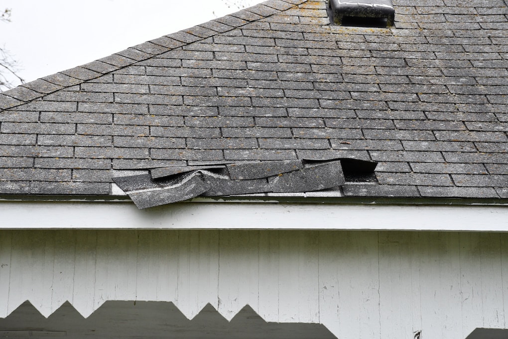old and damaged roof 