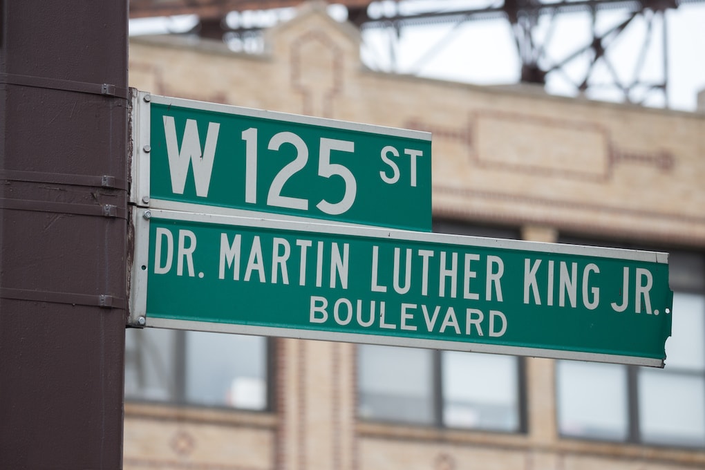 Martin Luther King Jr. blvd street sign