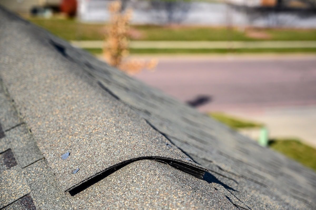 Asphalt shingle room with ridge cap parts of a roof
