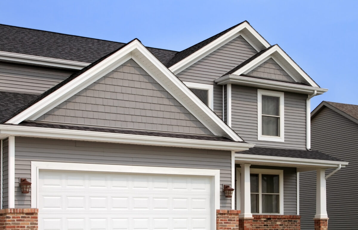 how long does vinyl siding last New home with vinyl siding, gutters, roof