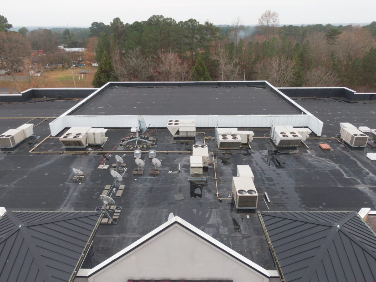 Stock Commercial Roof Photos - Drone