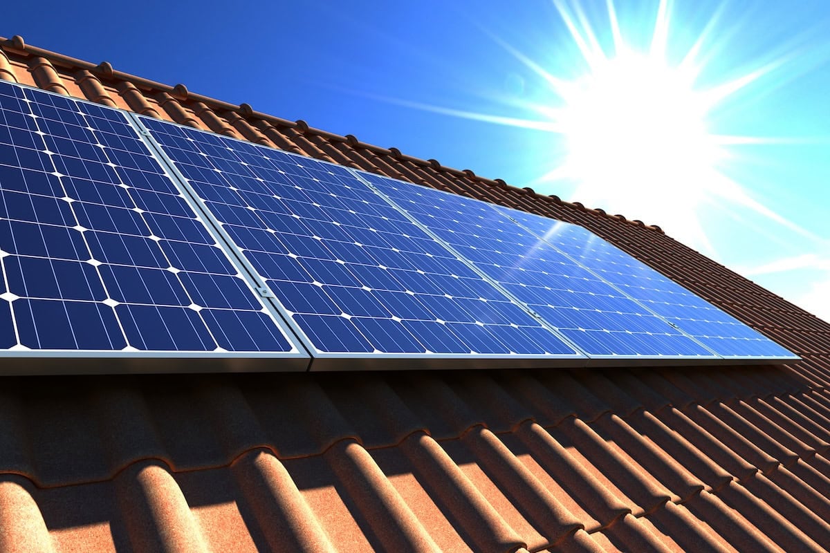 Solar panels modules on roof roof replacement with solar panels